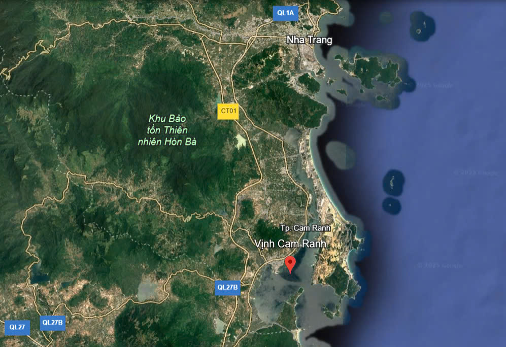 Vị trí vịnh Cam Ranh.